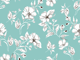 黑白花 手绘花 色块花