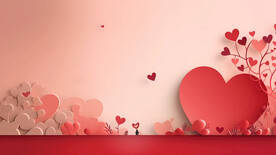 浪漫情人节红色爱心背景