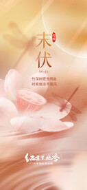地产三伏天末伏节气海报