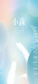 渐变高端小满海报