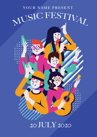 音乐节卡通海报