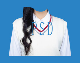 女证件照套装素材psd