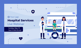 手绘医疗背景展板