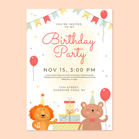 手绘生日海报背景