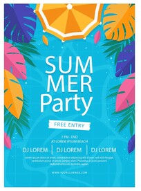 夏日派对海报 
