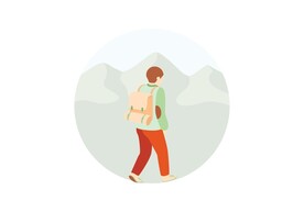 徒步旅行矢量图片