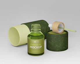 化妆品植物油贴图样机