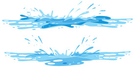 积水插画素材