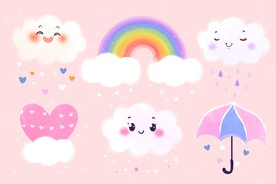 卡通天气元素
