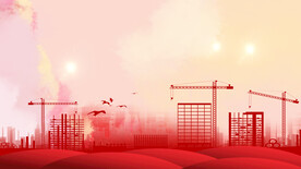 红色安全生产背景展板