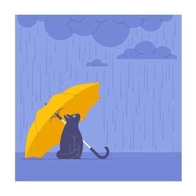 下雨天插画