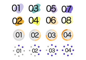 手绘数字图案