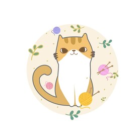 手绘猫
