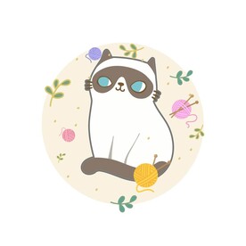 手绘猫  