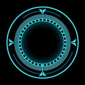 科技感可视化数字旋转圆形圆环图
