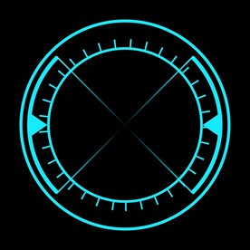 科技感可视化数字旋转圆形圆环图