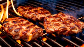 烧烤熏烤牛排肉类食材美食路边摊