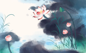 中国风山水墨背景