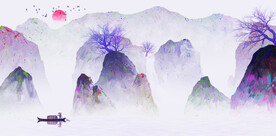 山水墨创意背景