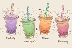 奶茶插画