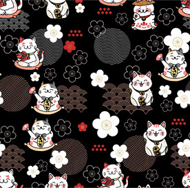 可爱招财猫图案