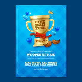 矢量父亲节海报 