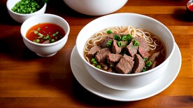 美味牛肉面餐饮小吃摄影高清摆盘