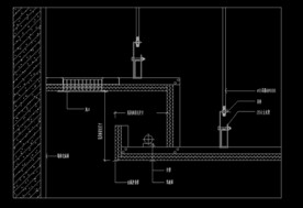 石膏板吊顶剖面cad
