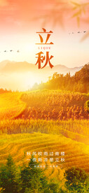 立秋展架 海报
