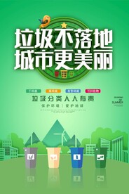 创建文明城市垃圾分类宣传海报