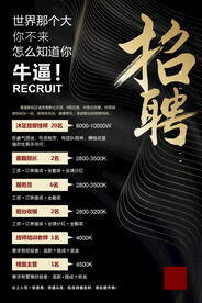 黑色高端招聘海报