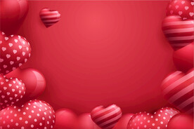 红色爱心背景