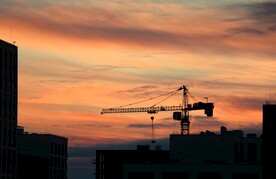 夕阳工厂剪影