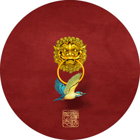 国潮圆形图标
