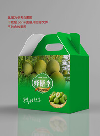 李子包装设计 平面展开图