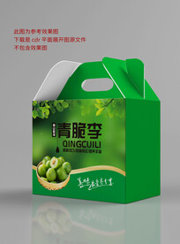 李子包装设计 平面展开图