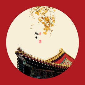 国潮圆形图标