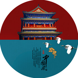 国潮圆形图标