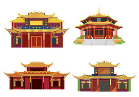 宫殿楼阁插画