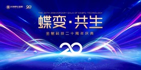 某科技集团20周年庆背景板