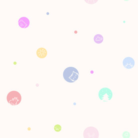 卡通 猫头 波点