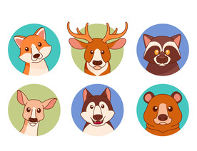 卡通动物头像