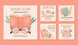 卡通读书阅读海报背景