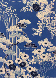 日式小花花纹染织艺术
