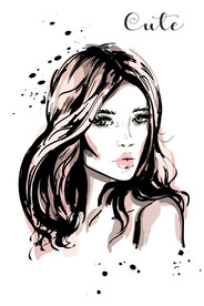 插画美女