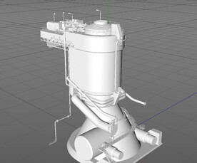  C4D模型 工厂设备   