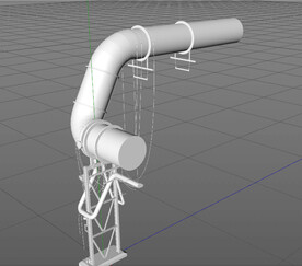  C4D模型 工厂设备  
