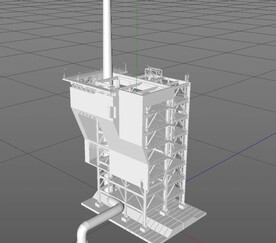  C4D模型 工厂设备 