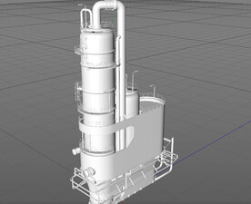 C4D模型 工厂设备 