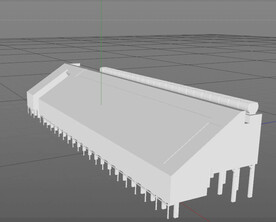C4D模型 工厂设备  